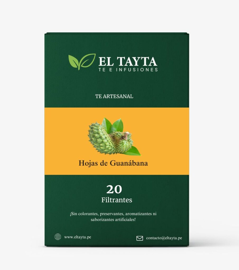 caja te filtrante de hojas de guanábana